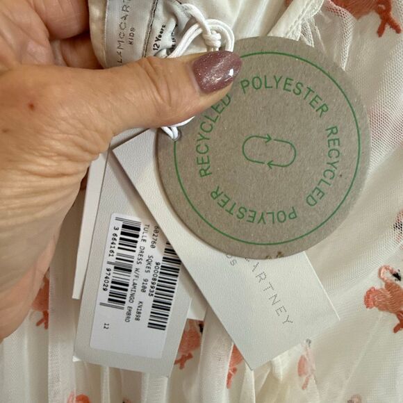 NWT Flamingo Embroidered Jersey Dress from Stella McCartney Kids. Size 12 - Picture 7 of 7